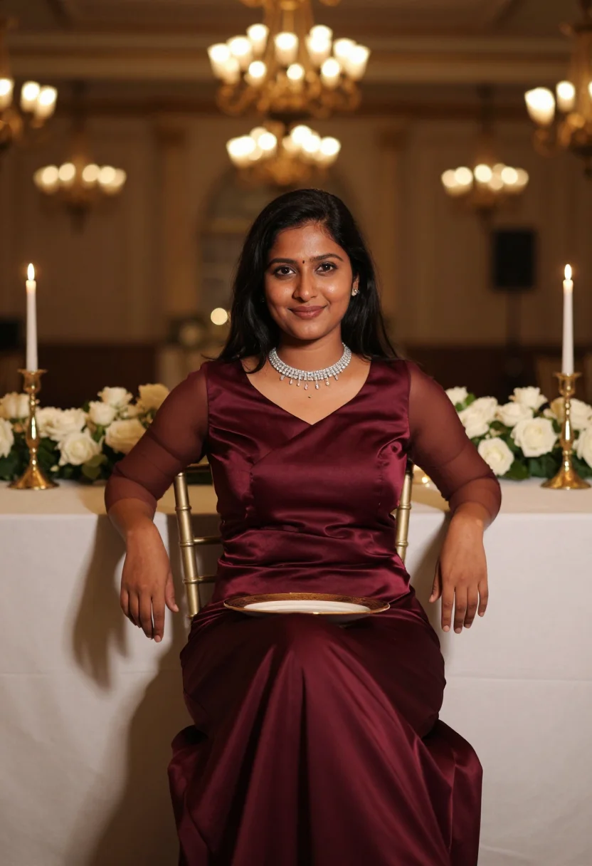 AI reception lehenga sample — portrait of a woman, three-quarter-length portrait of a youn
