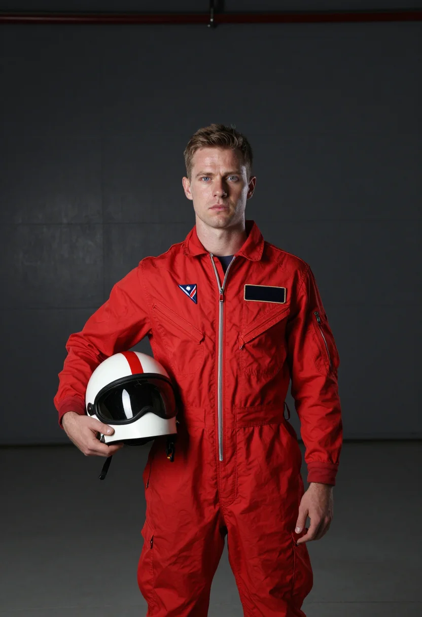 AI red arrows sample — portrait of a man, three-quarter-length portrait of a Britis