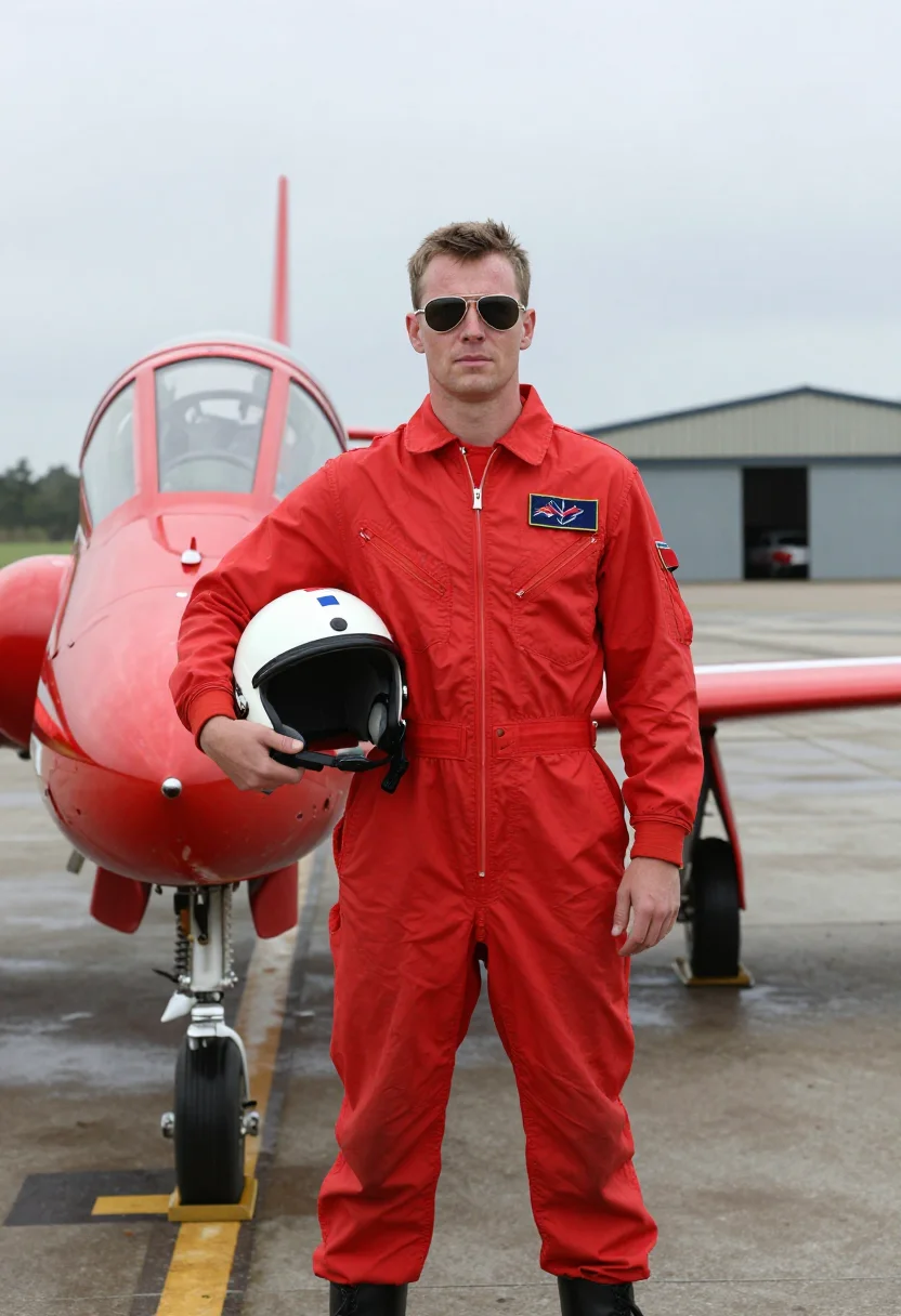 Example portrait from the AI Red Arrows — Free Preview, Train Once