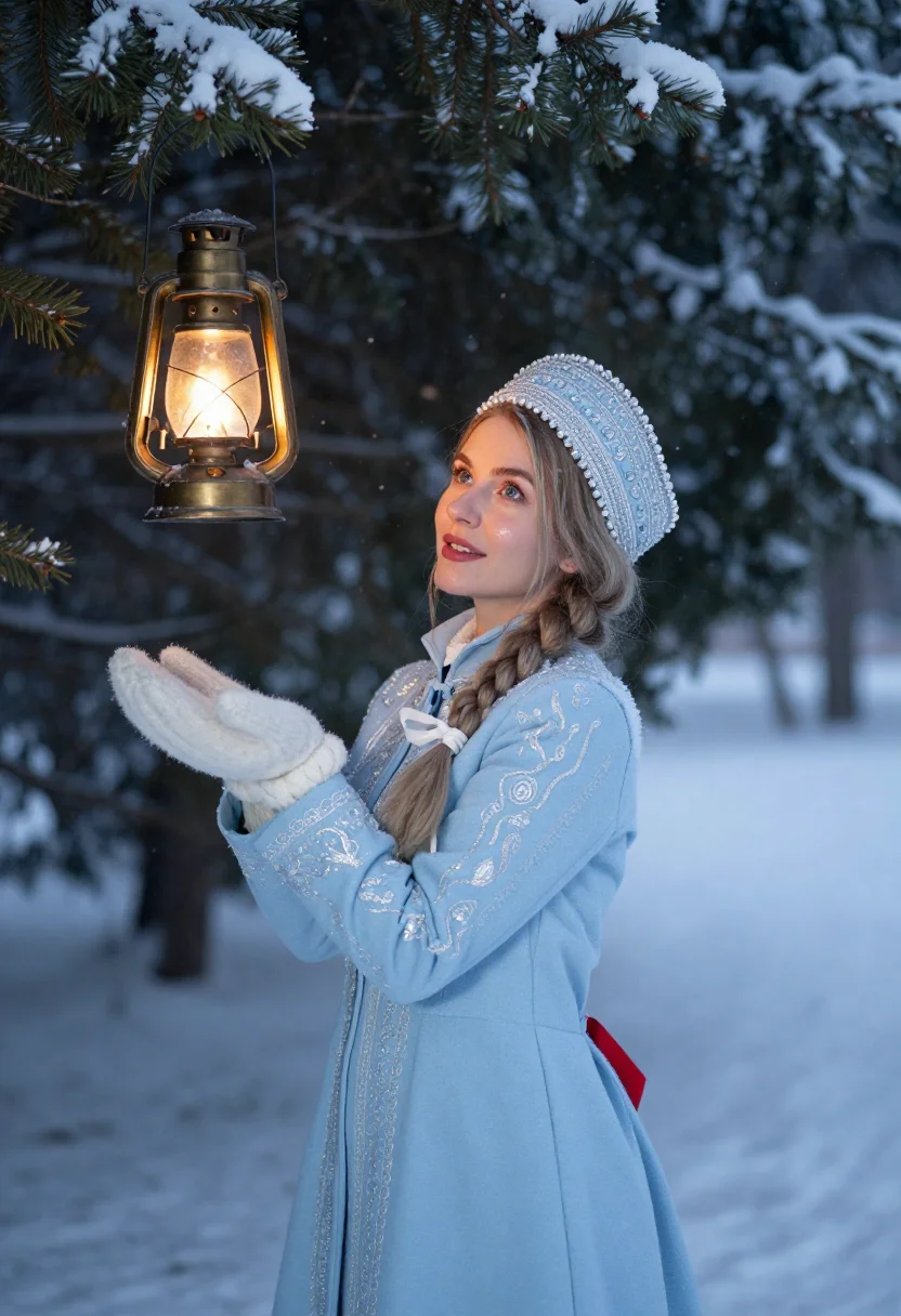 AI red square new year sample — portrait of a woman, half-length portrait of a woman of East