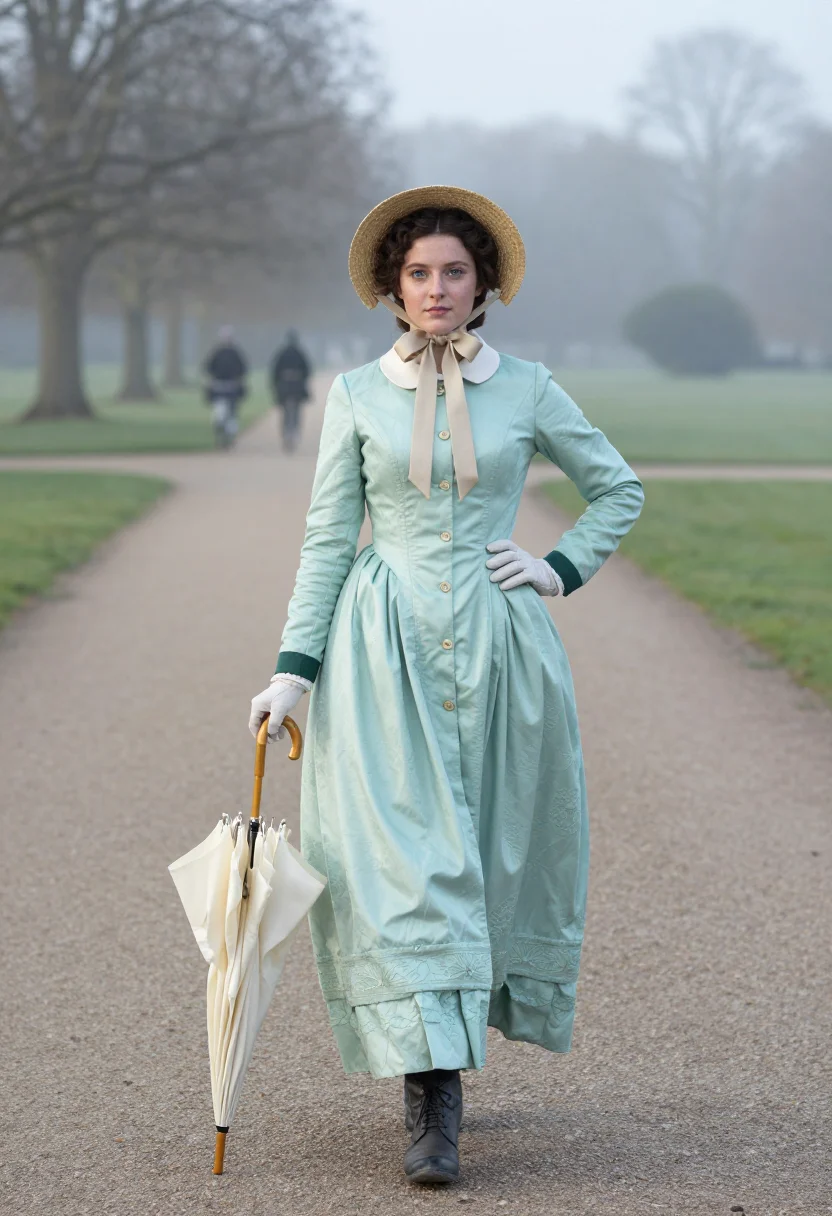 AI regency mayfair sample — portrait of a woman, full-length portrait of a Western-Europ