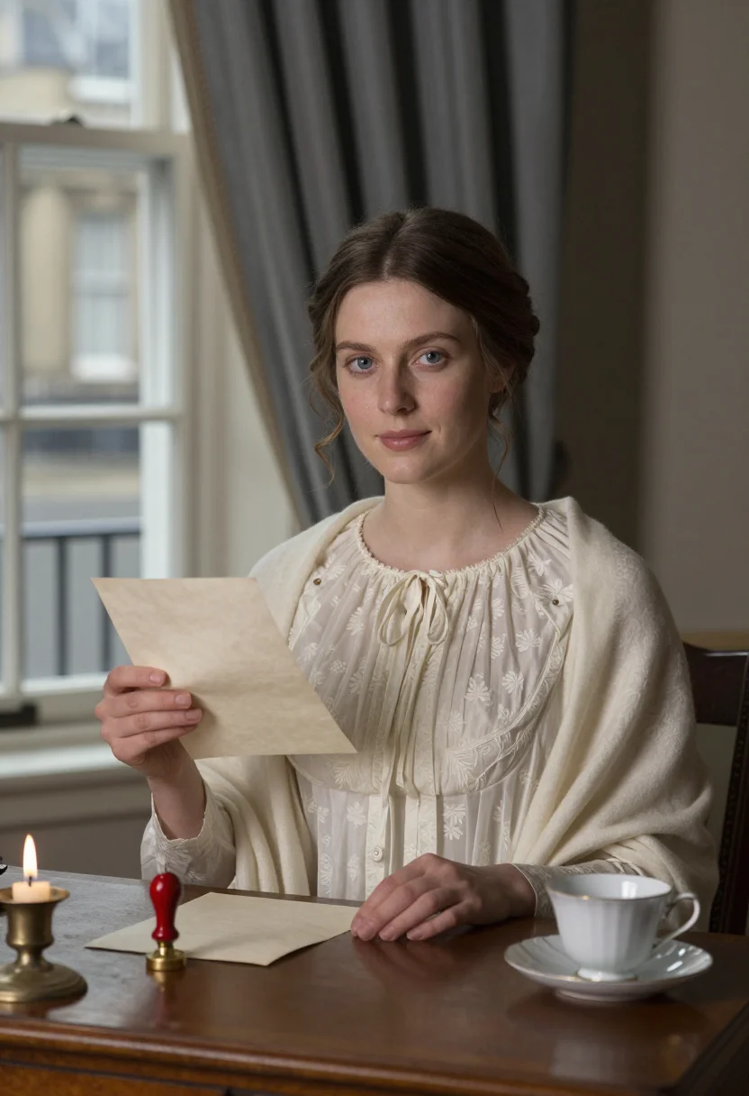 AI regency mayfair sample — portrait of a woman, chest-up portrait of a Western-European