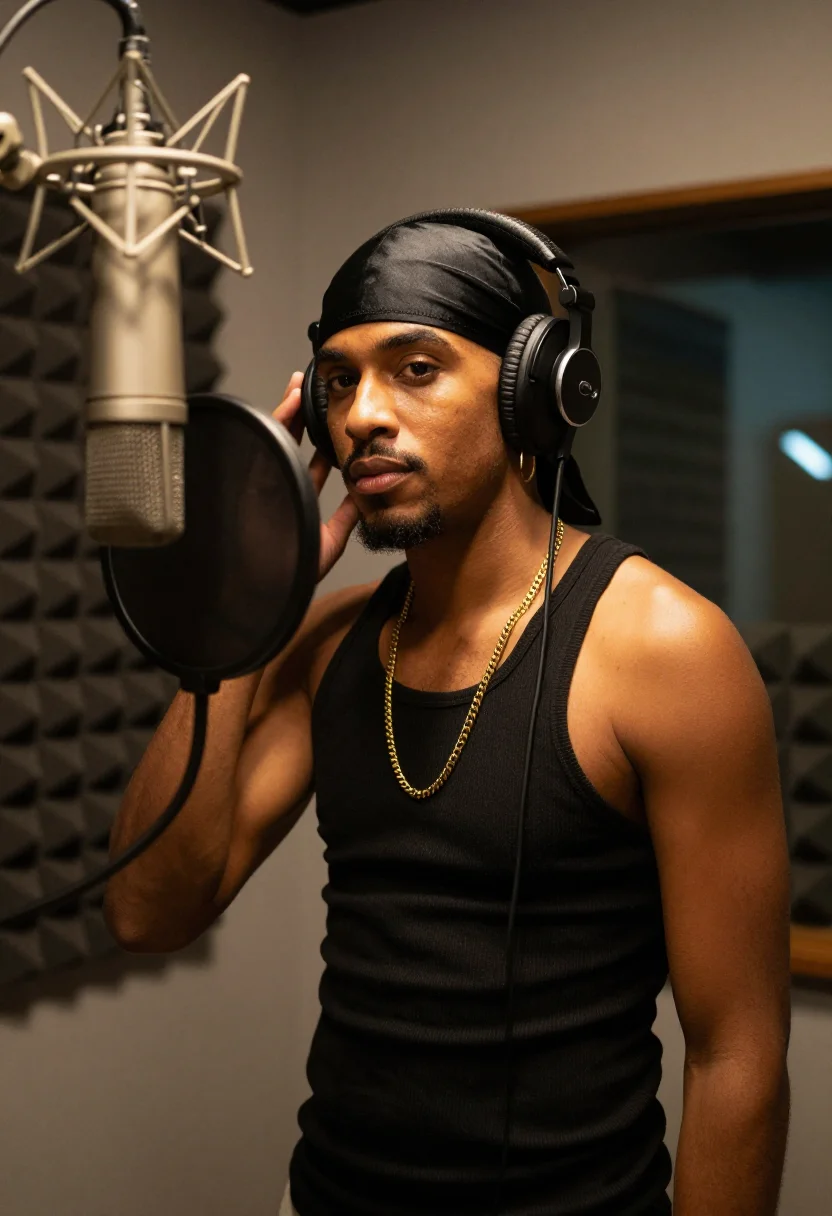 AI reggaeton san juan sample — portrait of a man, half-length portrait of a Puerto Rican ma