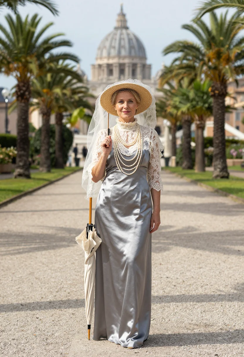 AI regina margherita sample — portrait of a woman, full-length standing portrait of a Nort