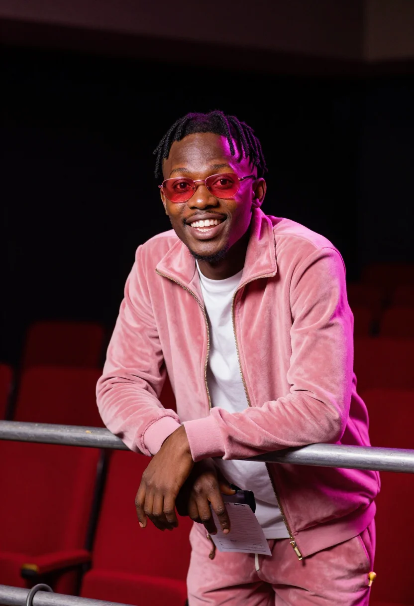 AI rema calm down sample — portrait of a man, half-length portrait of a young Nigerian