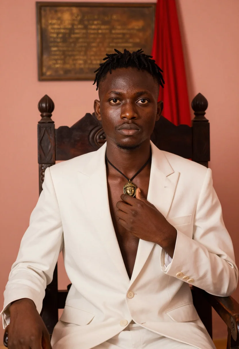AI rema calm down sample — portrait of a man, close portrait of a young Nigerian man in