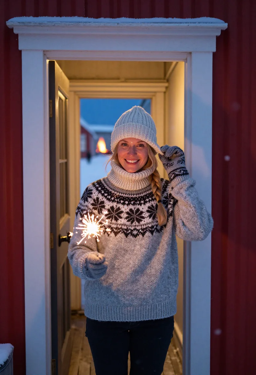 AI reykjavik bonfires sample — portrait of a woman, half-length frontal portrait of an Icel