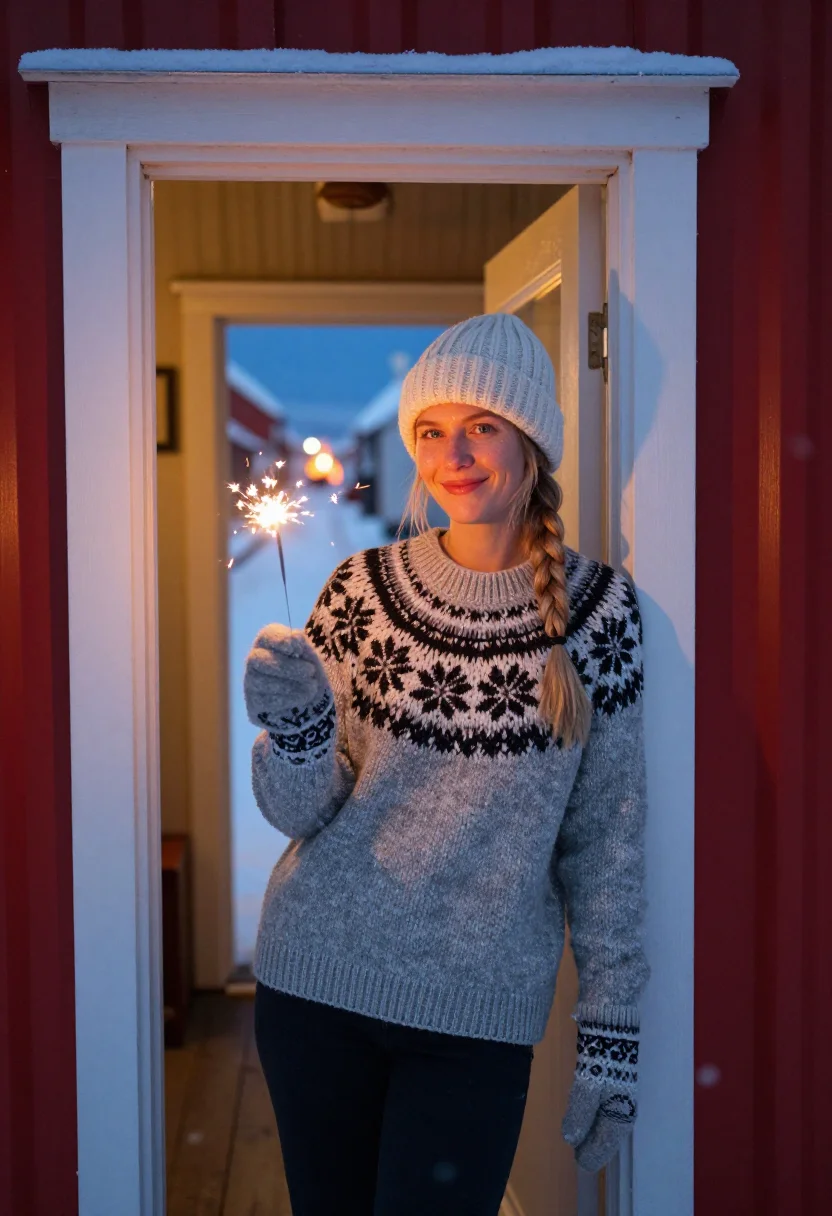 AI reykjavik bonfires sample — portrait of a woman, half-length portrait of an Icelandic wo