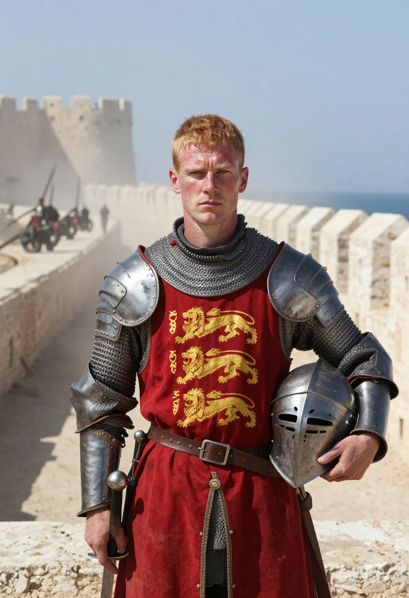 AI richard lionheart sample — portrait of a man, chest-up portrait of a Western-European m