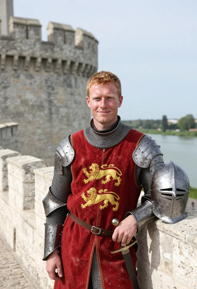 AI richard lionheart sample — portrait of a man, chest-up portrait of a Western-European m