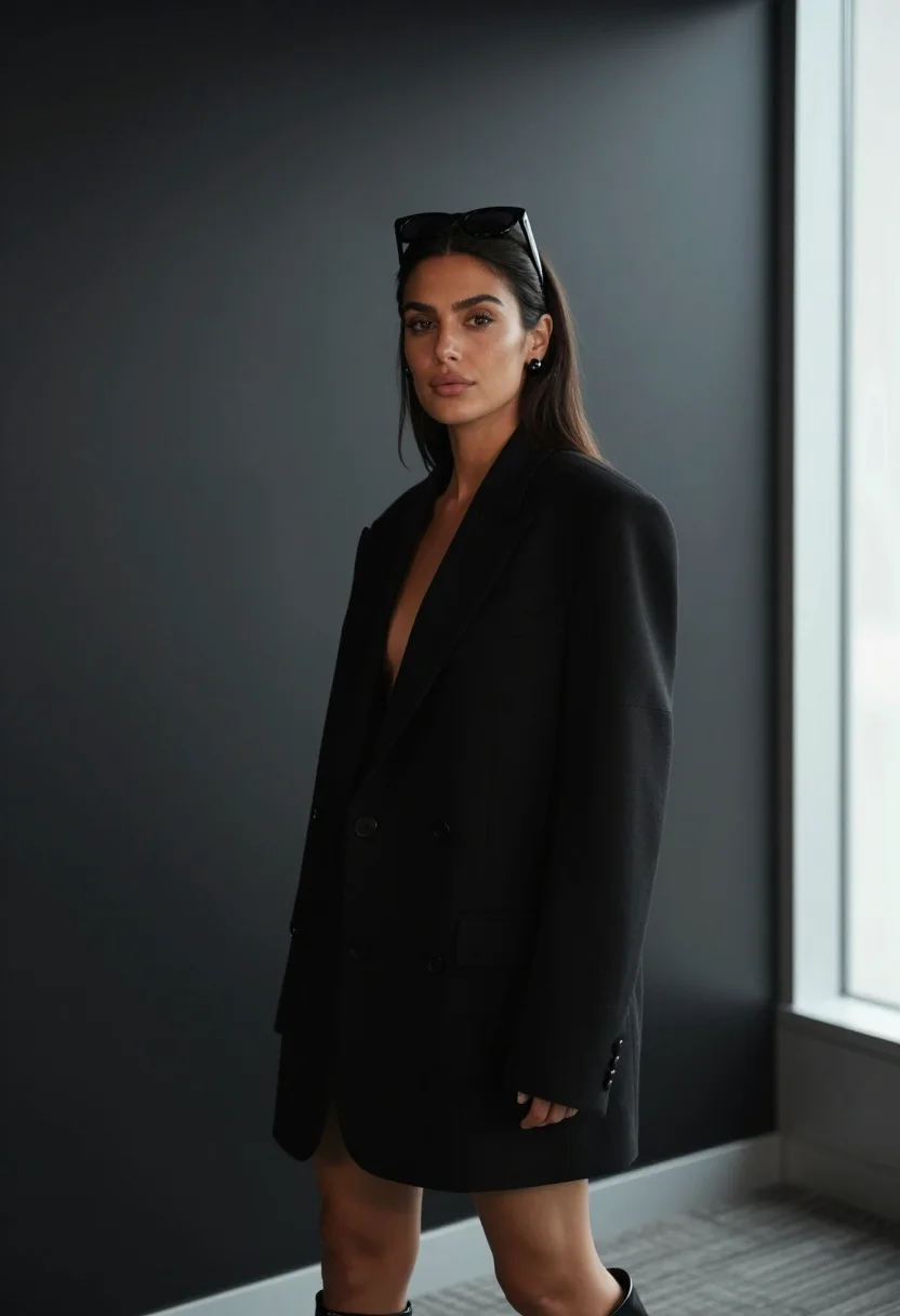 AI rihanna fenty founder los angeles black sample — portrait of a woman, an Italian woman in her early thirties