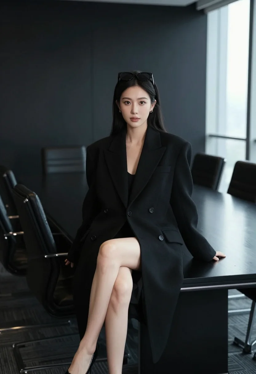 AI rihanna fenty founder los angeles black sample — portrait of a woman, a Korean-American woman in her early th