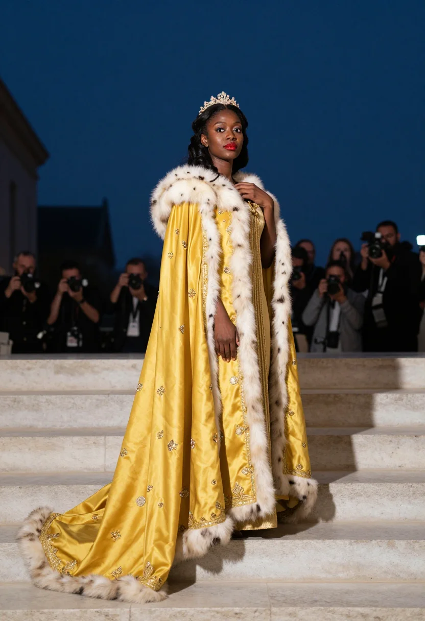 AI rihanna met 2015 sample — portrait of a woman, three-quarter-length portrait of a Blac