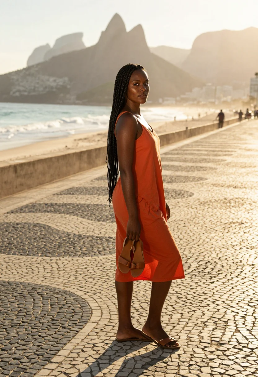 AI rio de janeiro sample — portrait of a woman, full-length portrait of an Afro-Brazili