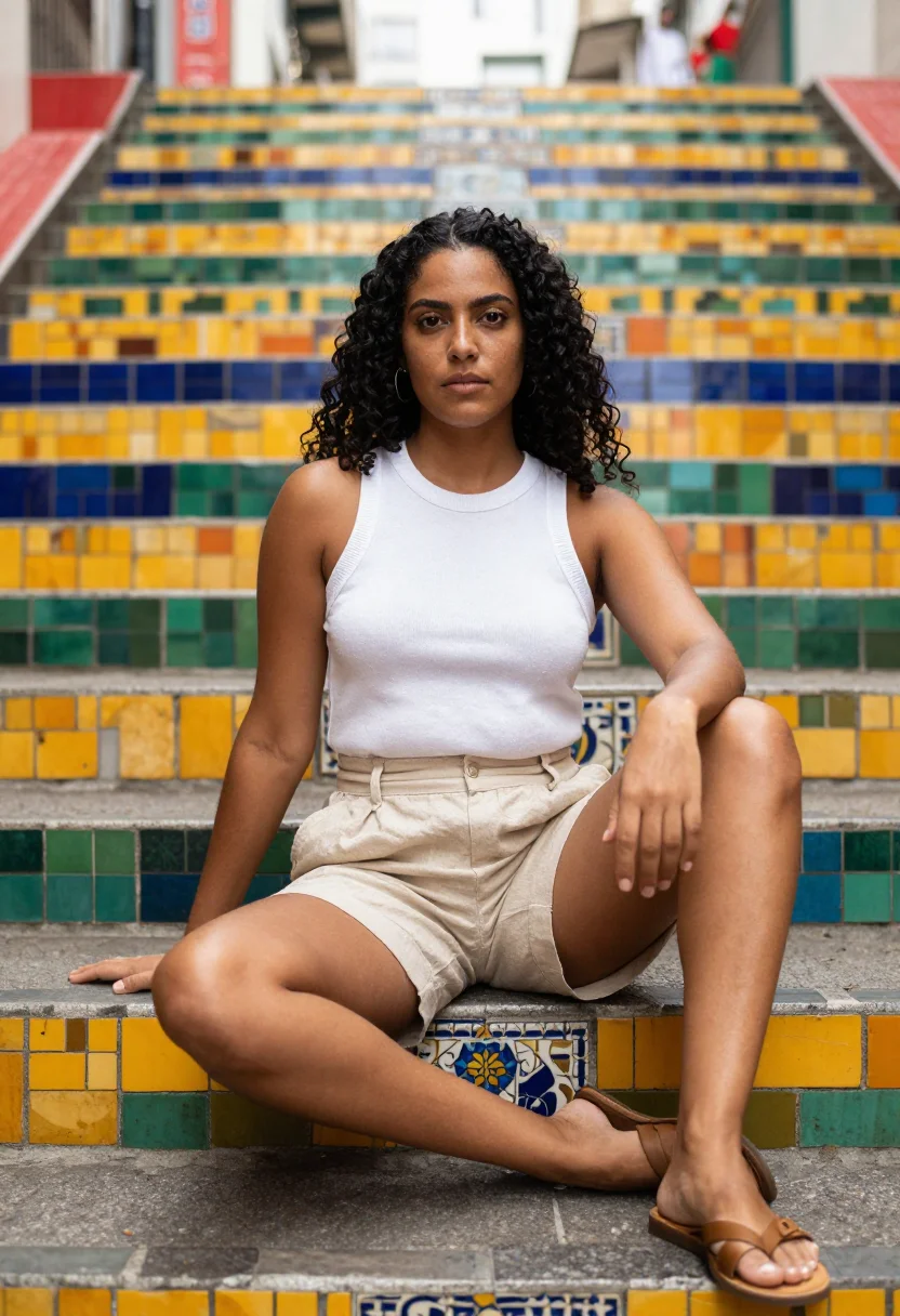 AI rio de janeiro sample — portrait of a woman, three-quarter-length portrait of a mixe