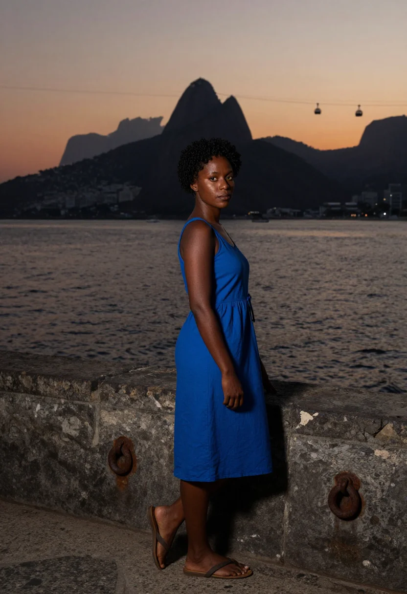 AI rio de janeiro sample — portrait of a woman, full-length portrait of an Afro-Brazili
