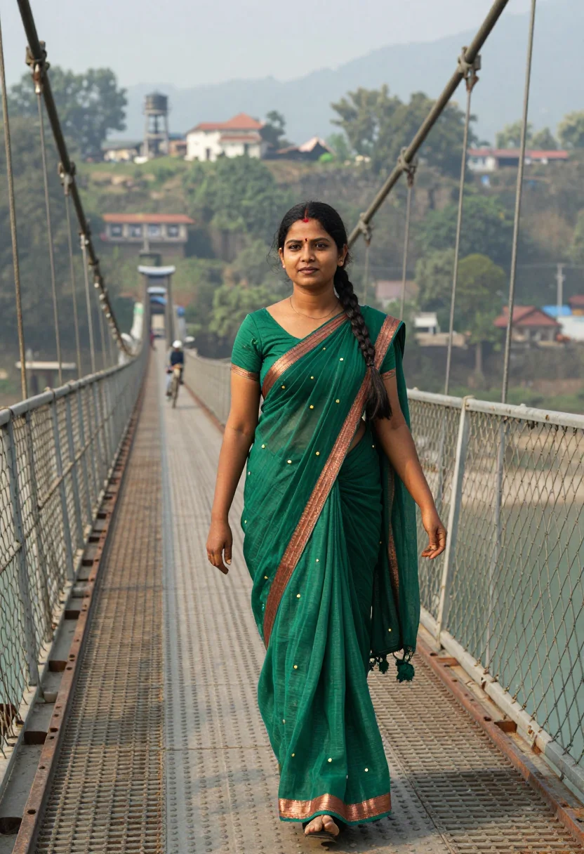 AI rishikesh sample — portrait of a woman, full-length portrait of a North Indian