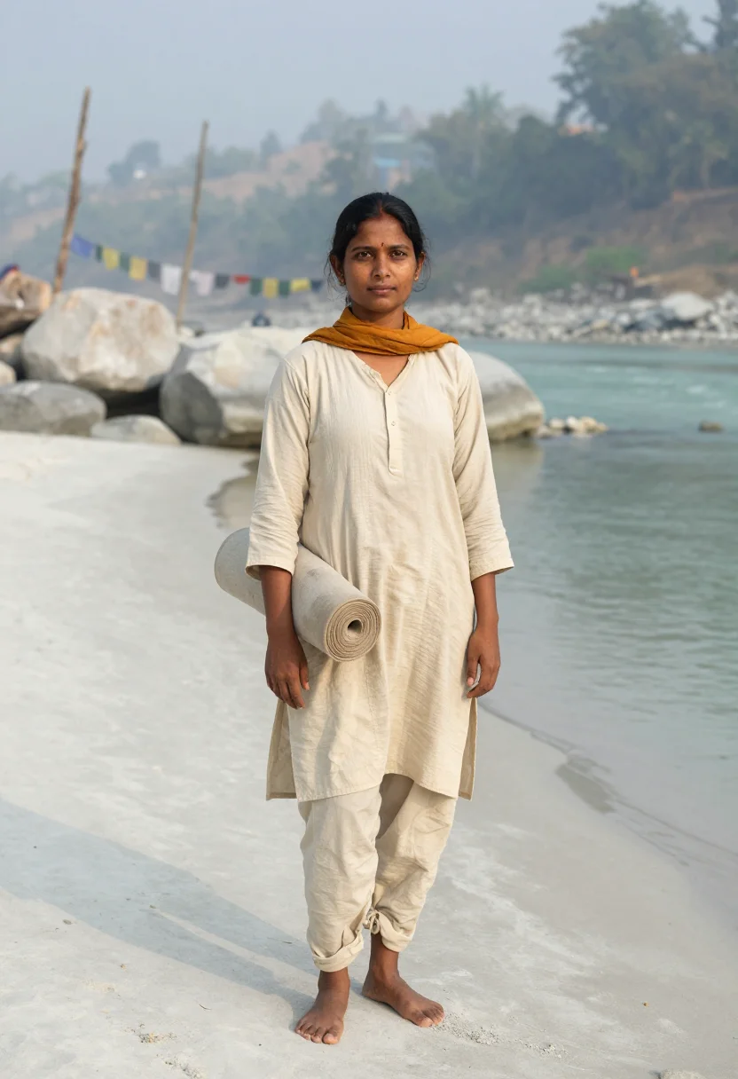 AI rishikesh sample — portrait of a woman, full-length portrait of a North Indian