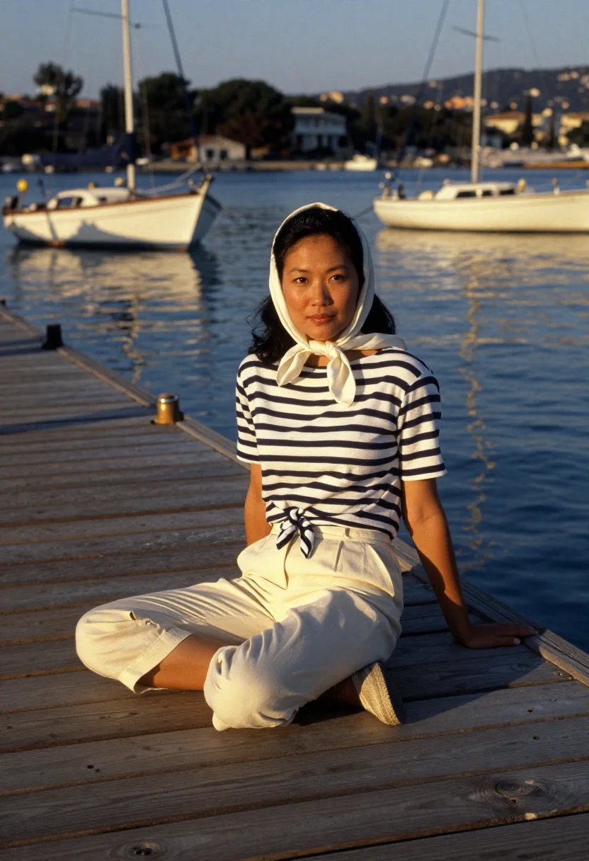 AI riviera sixty three sample — portrait of a woman, full-length portrait of an East-Asian w