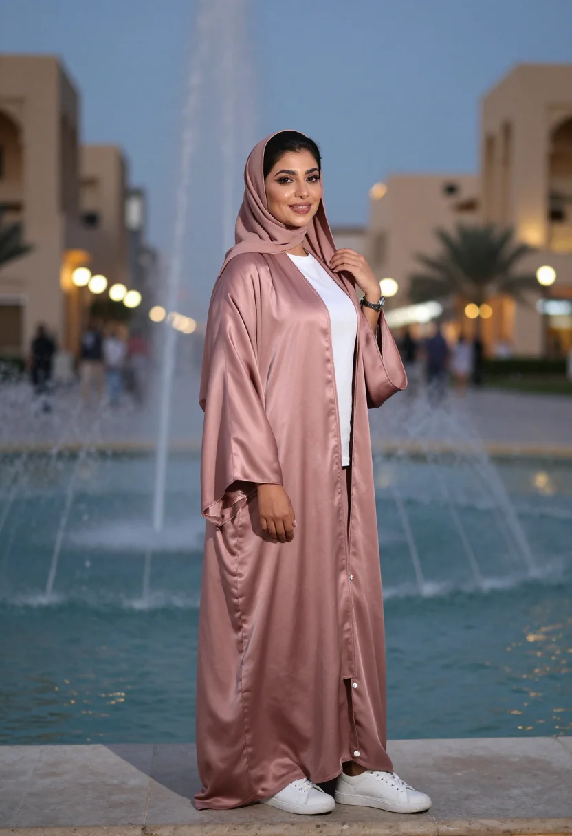 AI riyadh boulevard sample — portrait of a woman, three-quarter-length portrait of a Saud