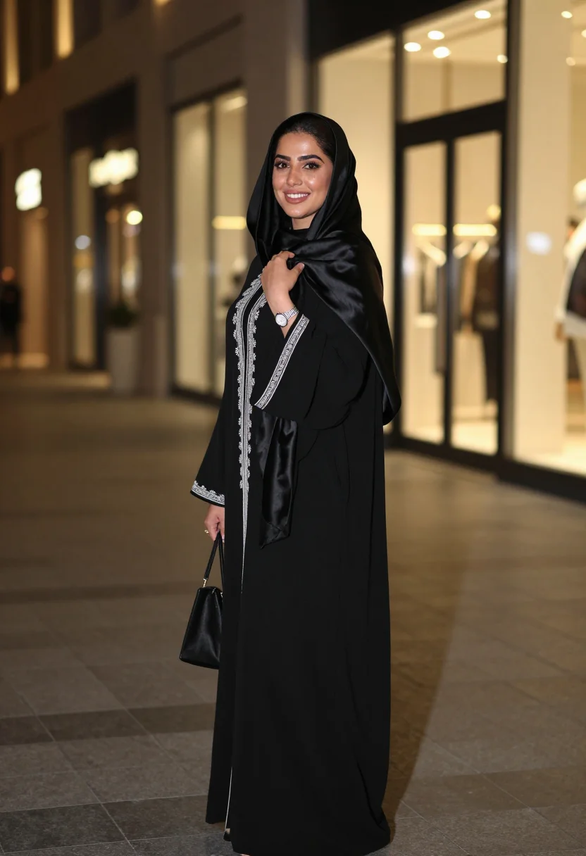 AI riyadh boulevard sample — portrait of a woman, three-quarter-length portrait of a Saud