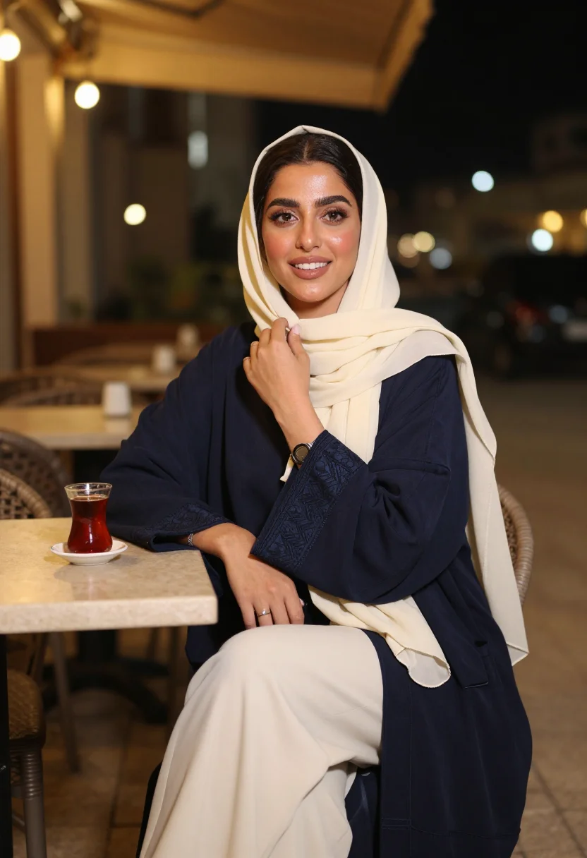 AI riyadh boulevard sample — portrait of a woman, half-length portrait of a Saudi woman i