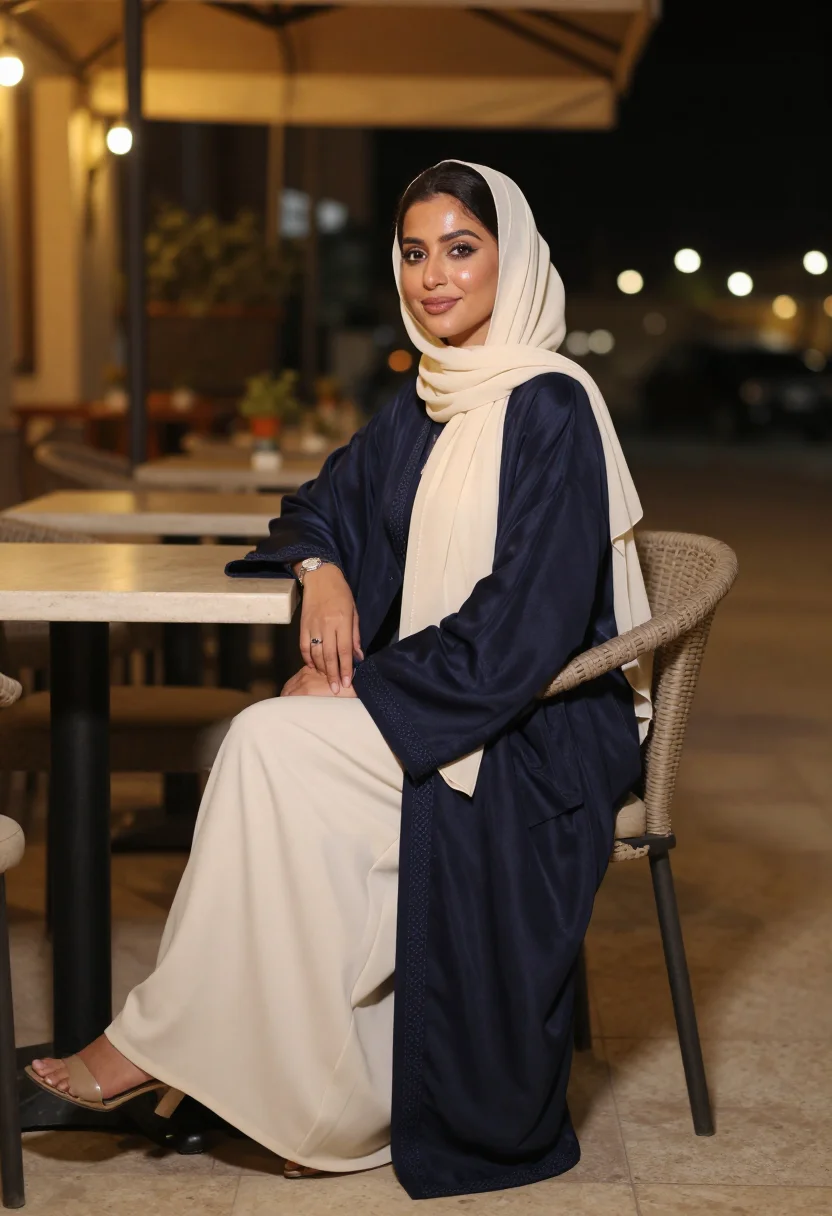 AI riyadh boulevard sample — portrait of a woman, full-length portrait of a Saudi woman i