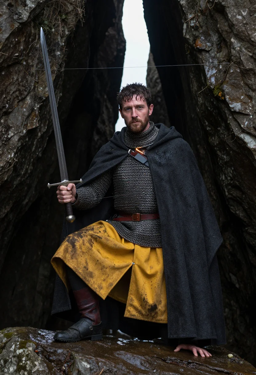 AI robert the bruce sample — portrait of a man, low three-quarter-length portrait of a Sc