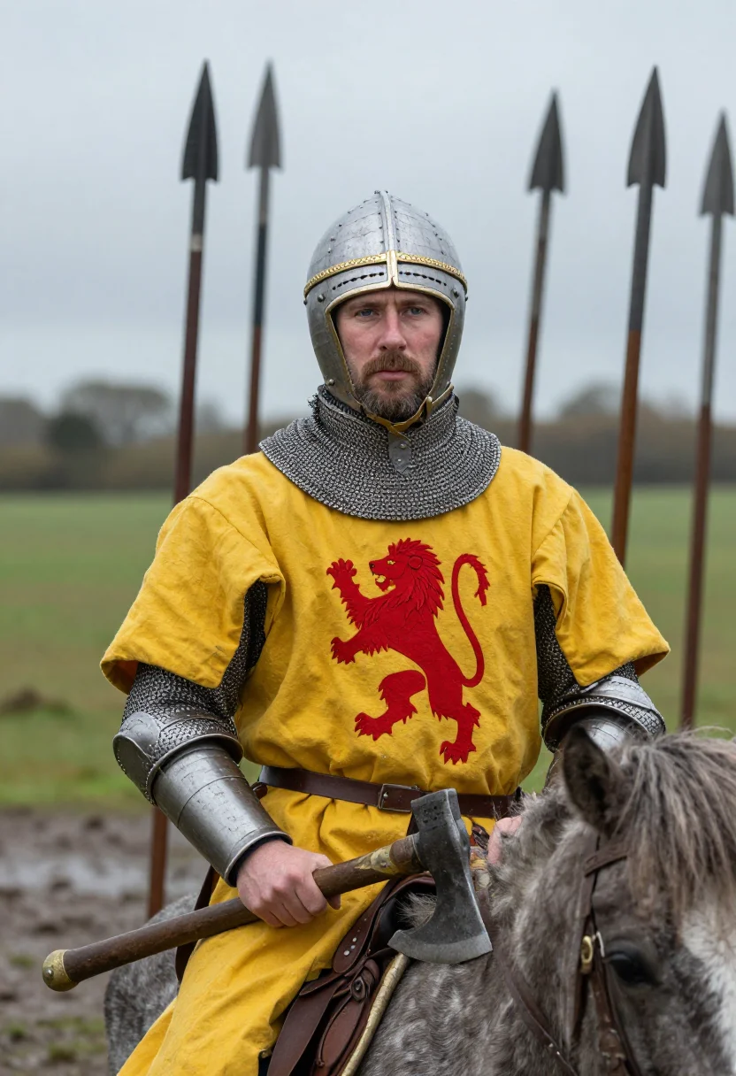 AI robert the bruce sample — portrait of a man, chest-up portrait of a Scottish man in hi