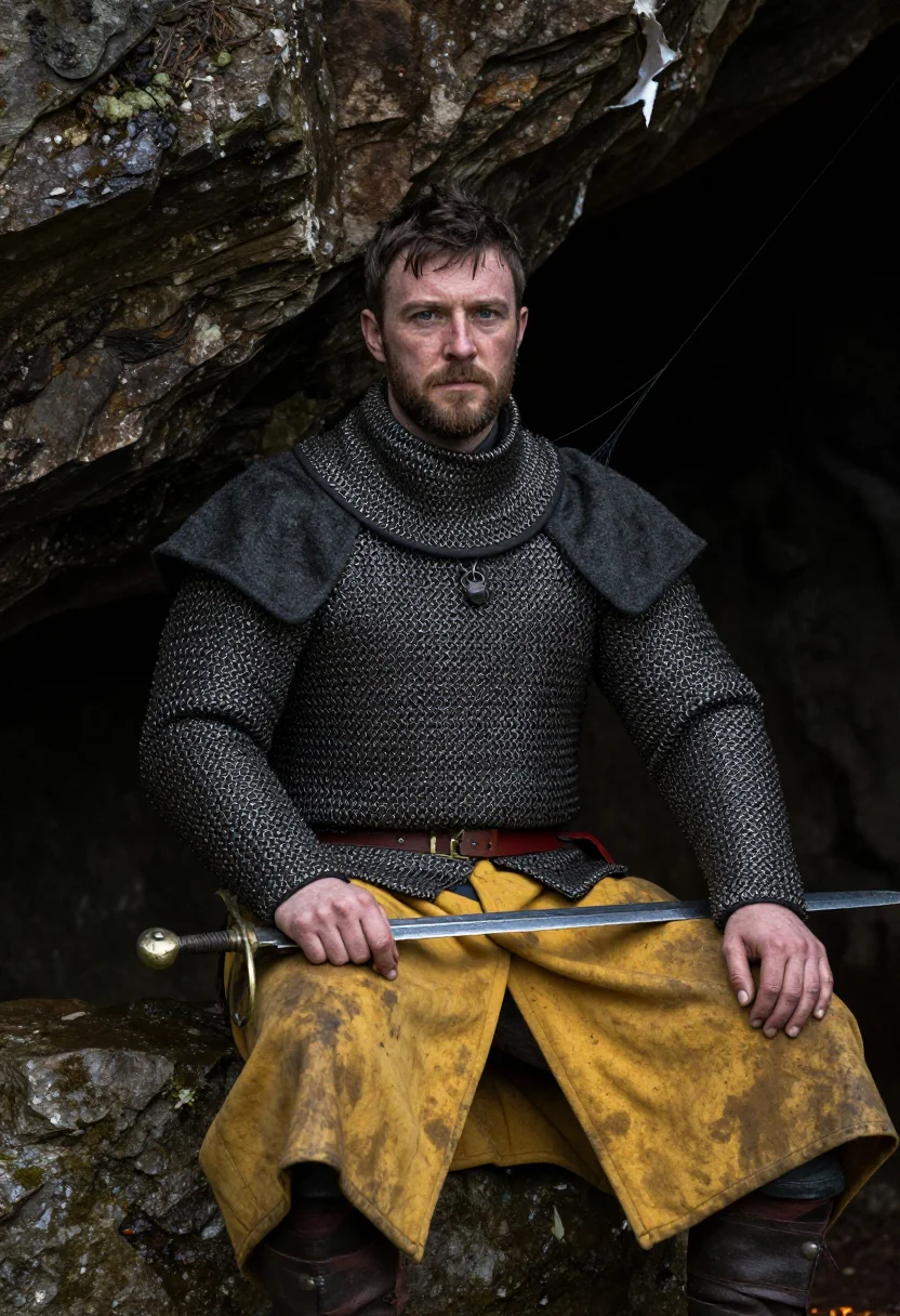 AI robert the bruce sample — portrait of a man, three-quarter-length portrait of a Scotti
