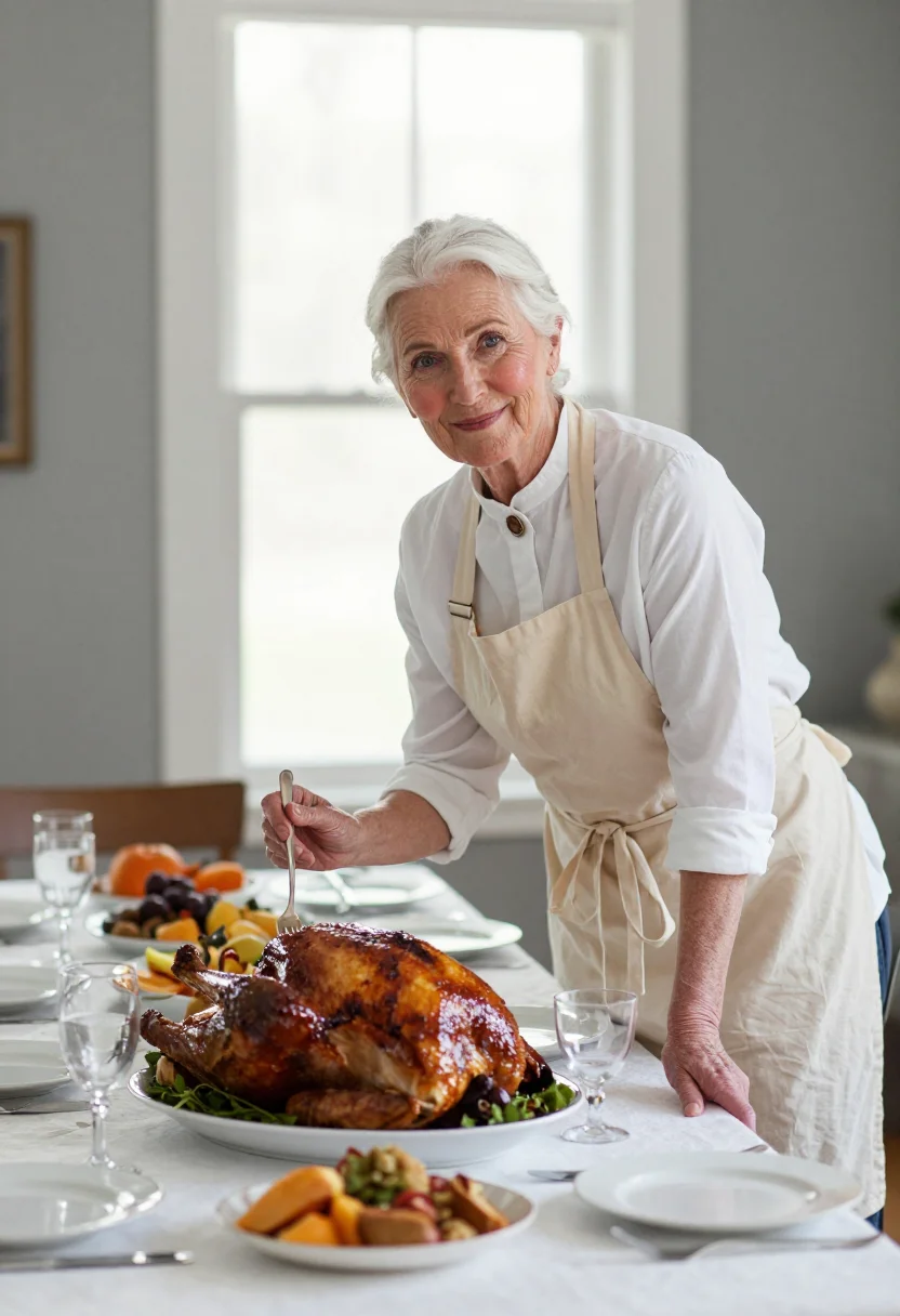 AI rockwell thanksgiving sample — portrait of a woman, three-quarter-length portrait of a woma