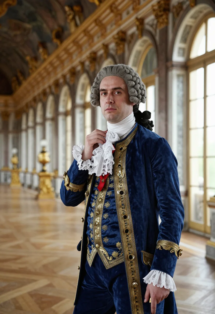 AI roi soleil sample — portrait of a man, half-length three-quarter portrait of a F
