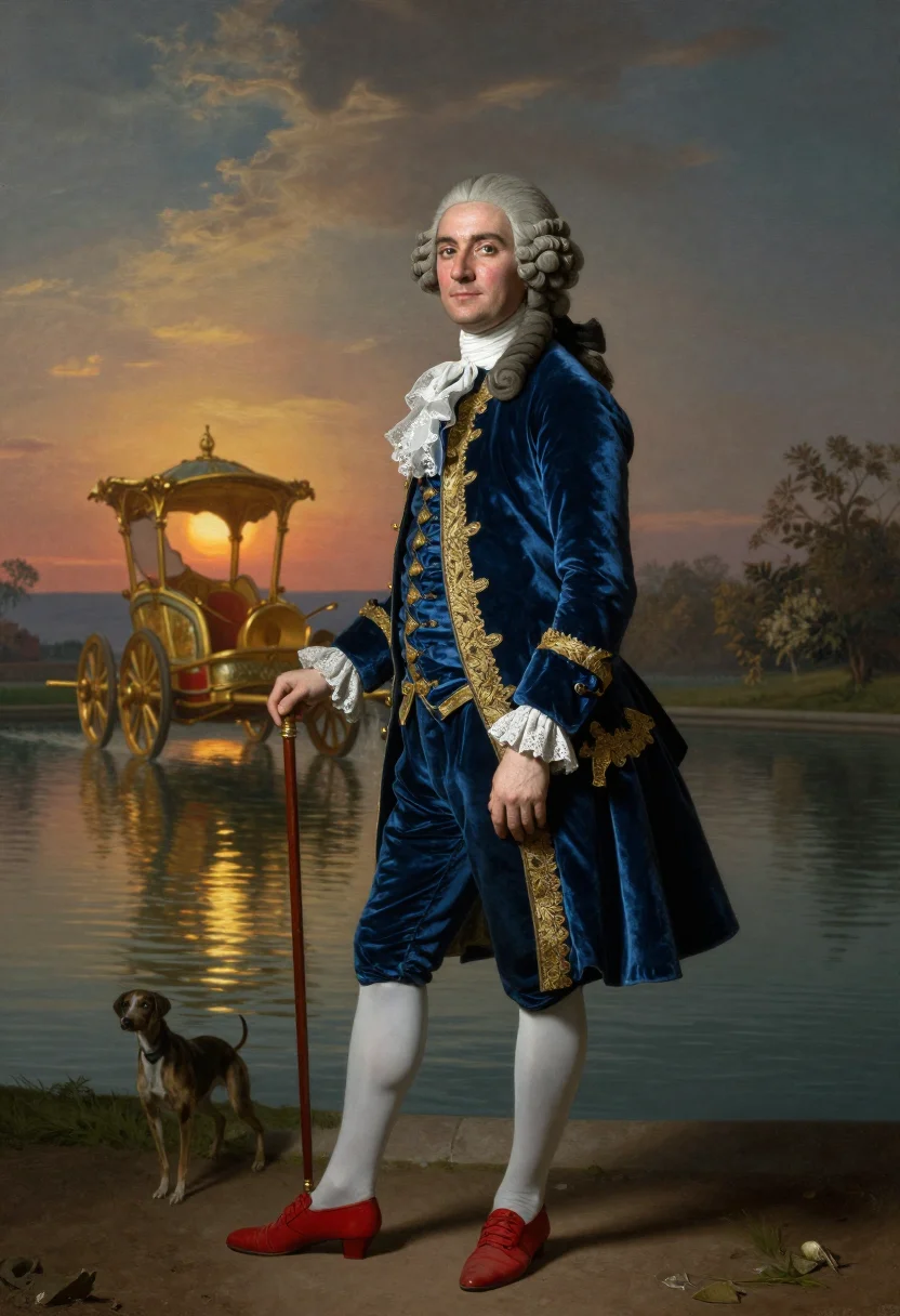 AI roi soleil sample — portrait of a man, three-quarter-length over-shoulder portra