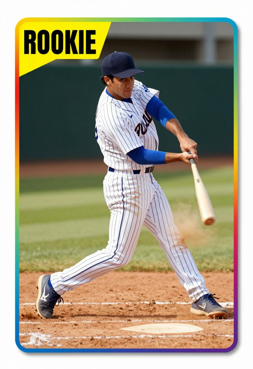 AI rookie card sample — portrait of a man, full-length portrait of a man in his earl