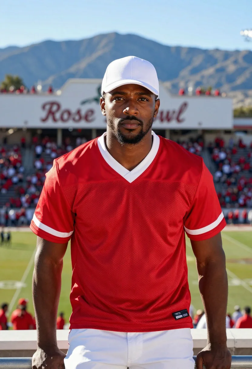 AI rose bowl pasadena san gabriel palette sample — portrait of a man, an African-American man in his mid-thirti
