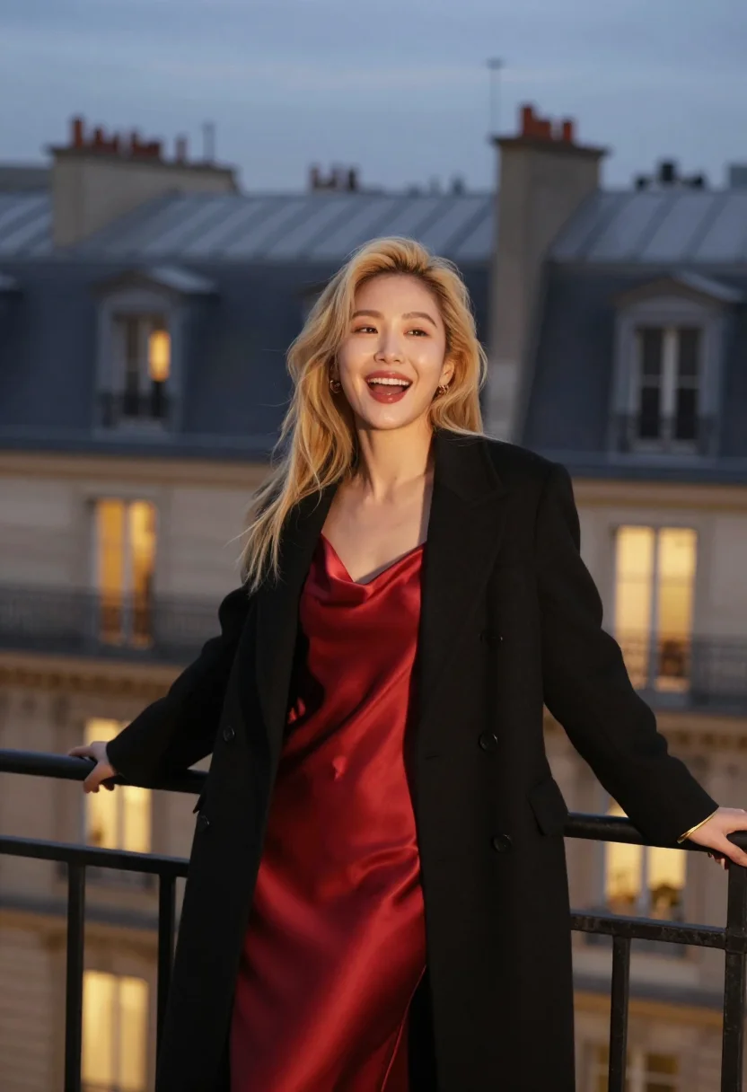 AI rose saint laurent sample — portrait of a woman, half-length portrait of a Korean woman