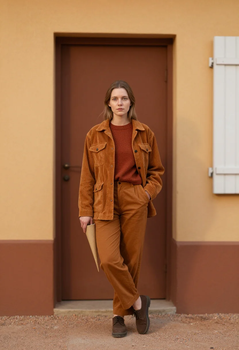 AI roussillon ochre sample — portrait of a woman, a woman in her late twenties with pale