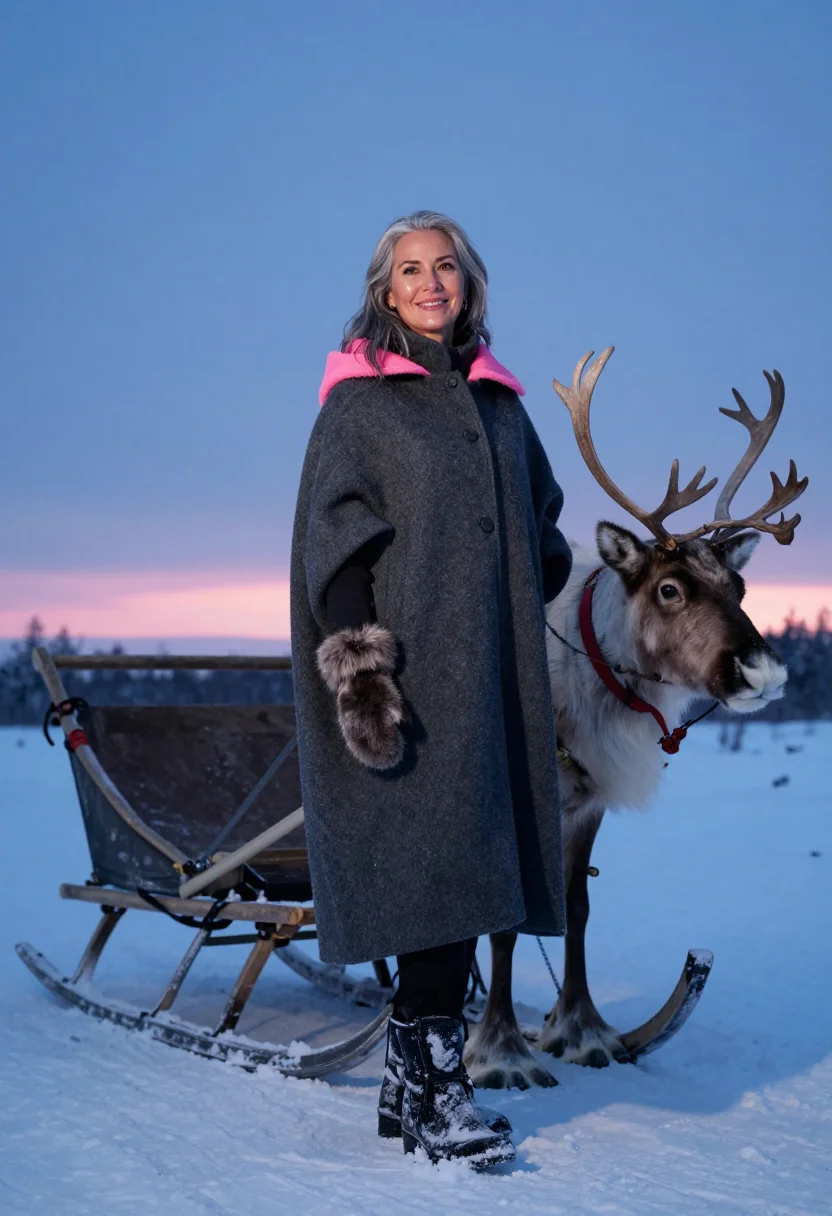 AI rovaniemi sample — portrait of a woman, full-length portrait of a woman around