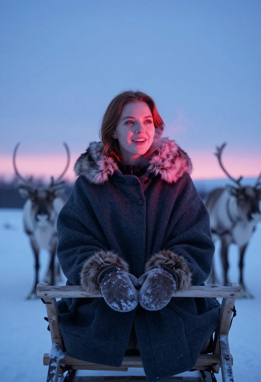AI rovaniemi sample — portrait of a woman, chest-up portrait of a woman in her lat