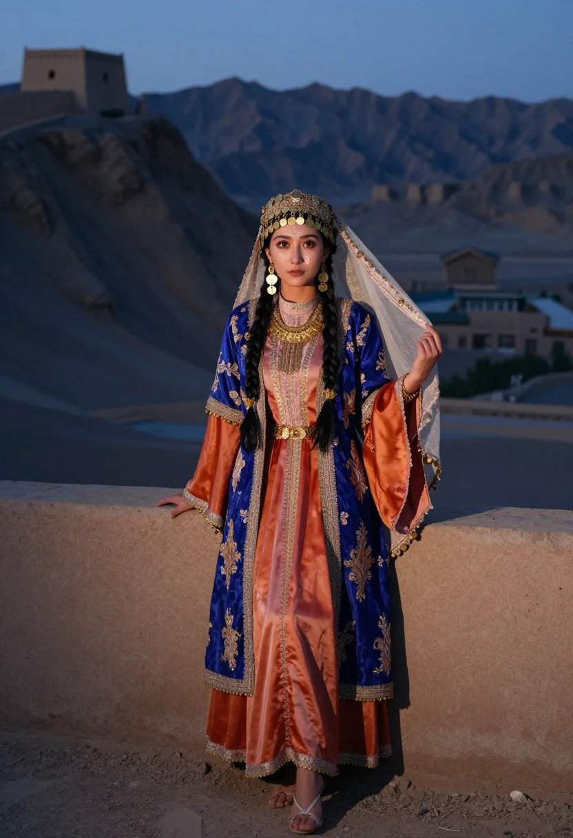 AI roxana sample — portrait of a woman, full-length portrait of a Bactrian woma