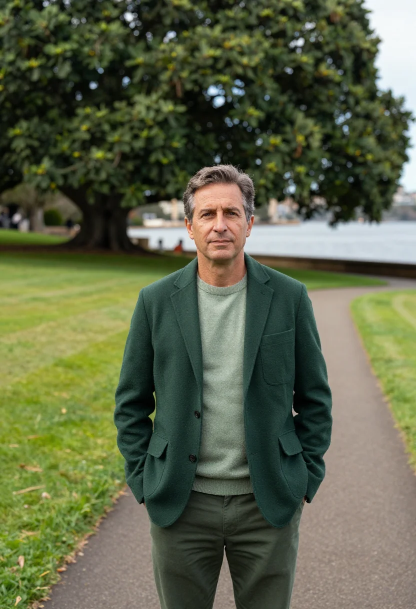 AI royal botanic botanist fig green sample — portrait of a man, a botanist in his late forties with tanne