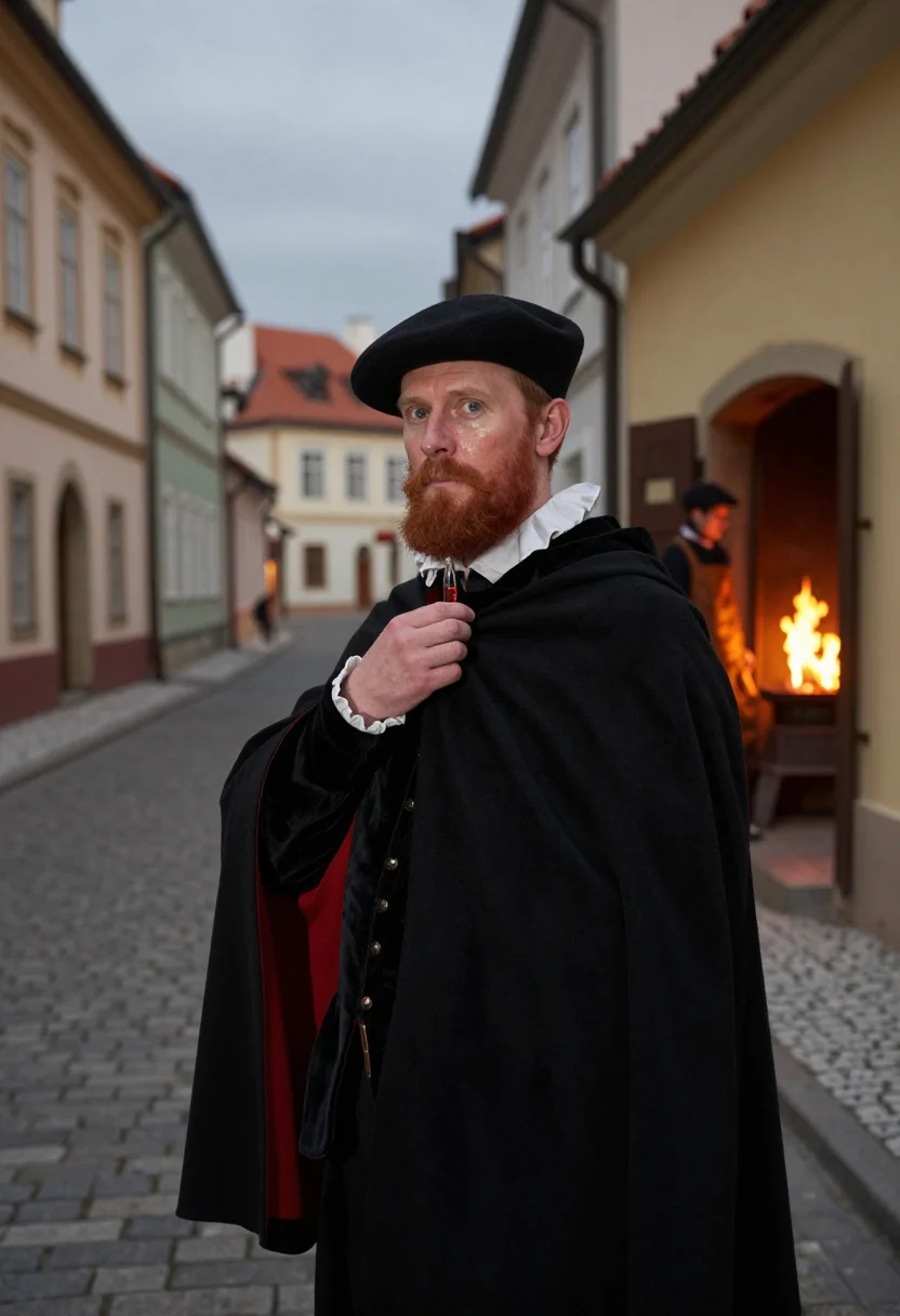 AI rudolf ii prague sample — portrait of a man, half-length portrait of an Austrian man i