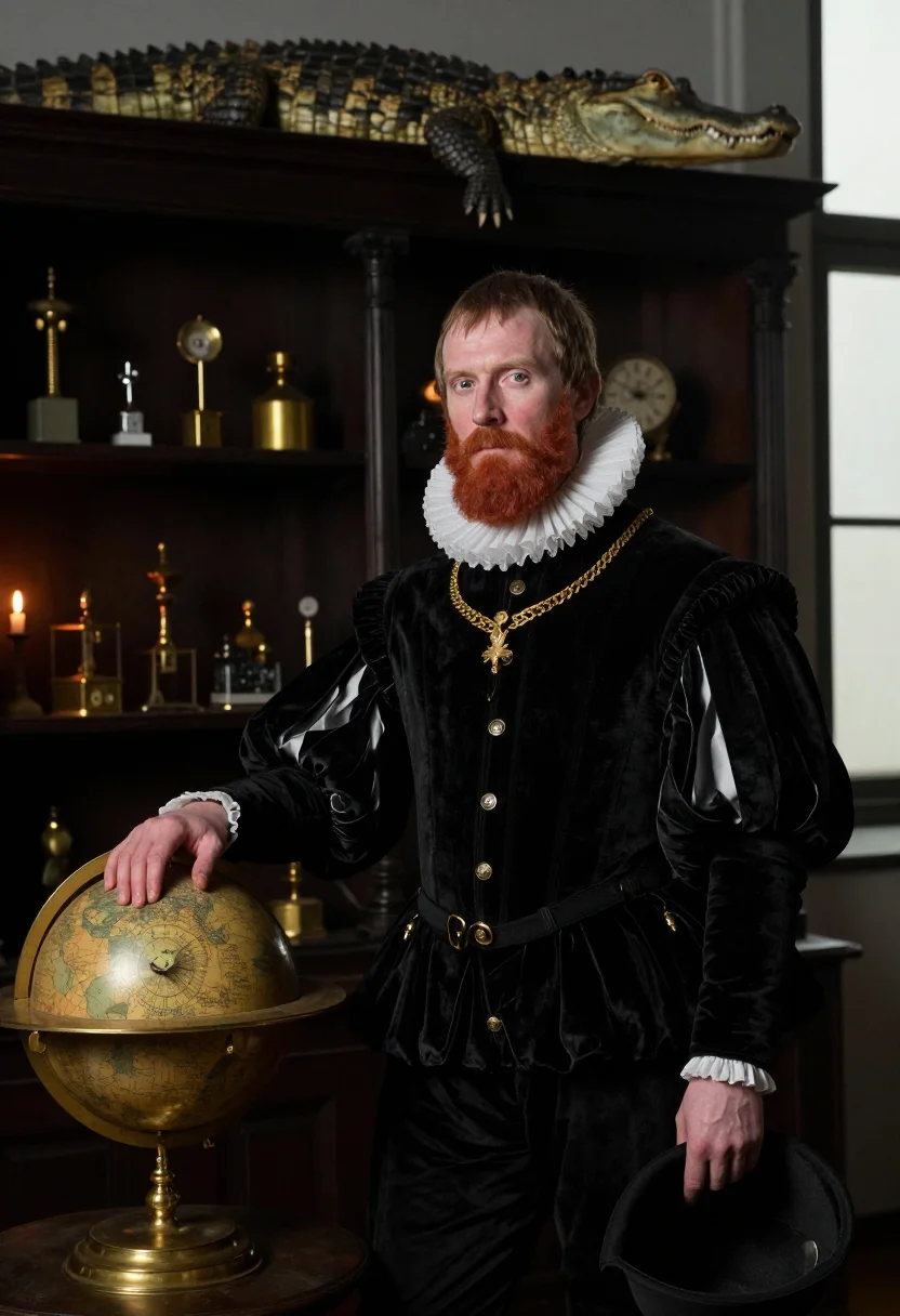 AI rudolf ii prague sample — portrait of a man, three-quarter-length portrait of an Austr
