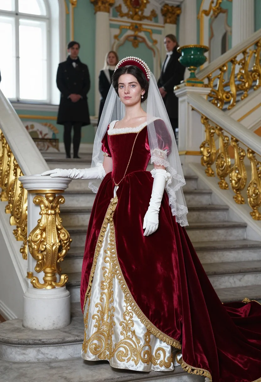 Example portrait from the AI Russian Court Gown — Free Preview, Train Once