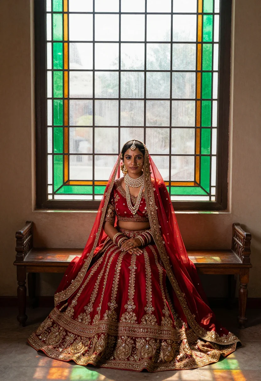 AI sabyasachi sample — portrait of a woman, half-length wide portrait of an Indian