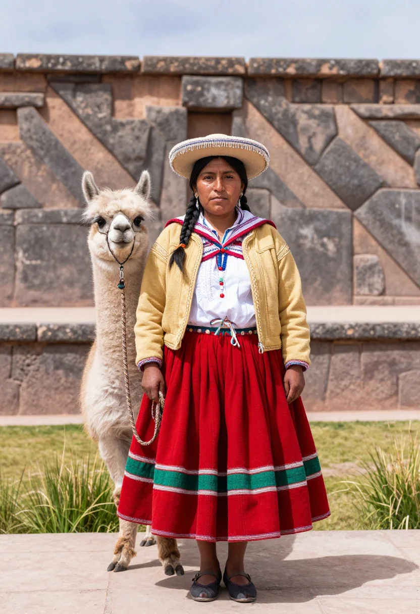 AI sacred valley sample — portrait of a woman, full-length frontal portrait of a Quech