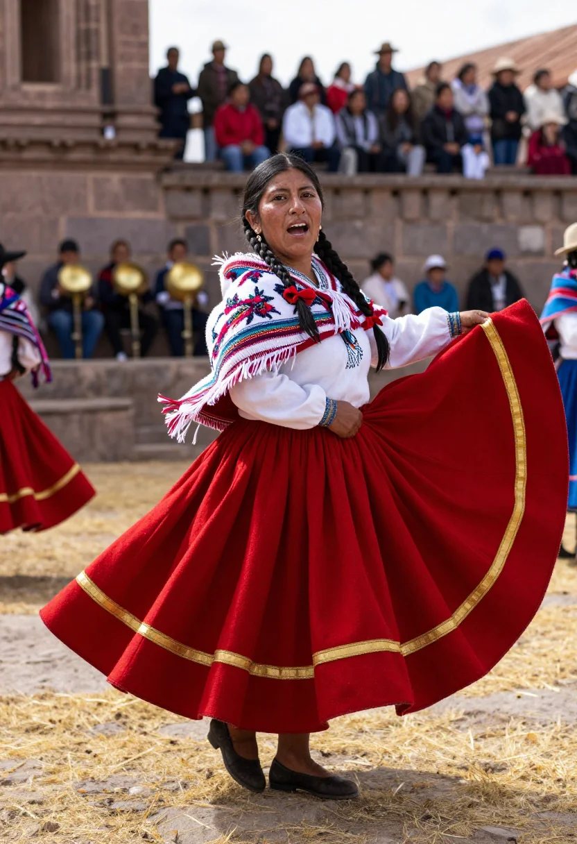AI sacred valley sample — portrait of a woman, full-length portrait of a Quechua woman