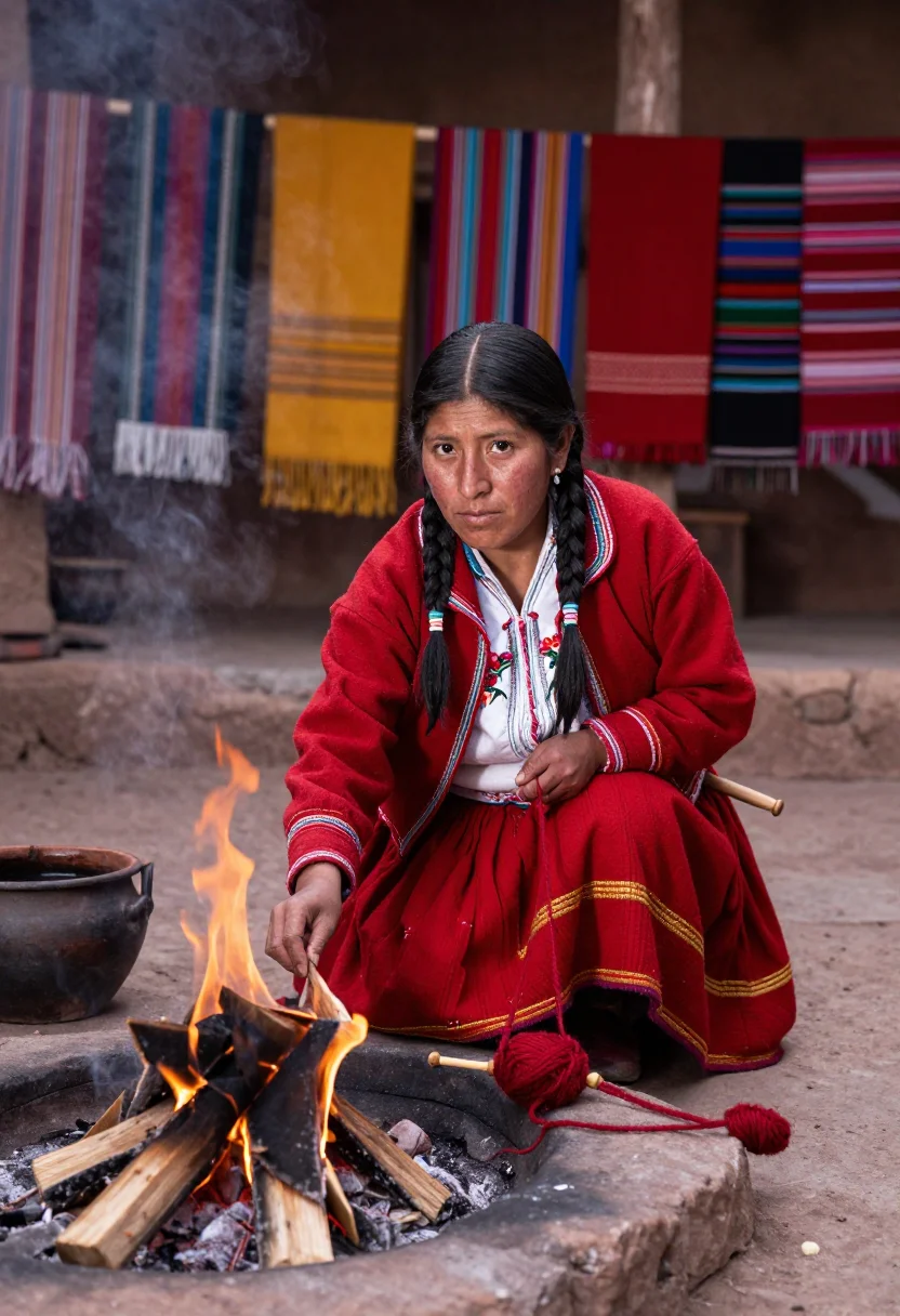 AI sacred valley sample — portrait of a woman, full-length portrait of a Quechua woman