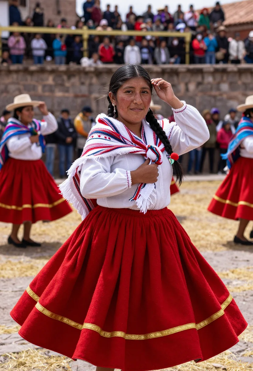 AI sacred valley sample — portrait of a woman, half-length portrait of a Quechua woman