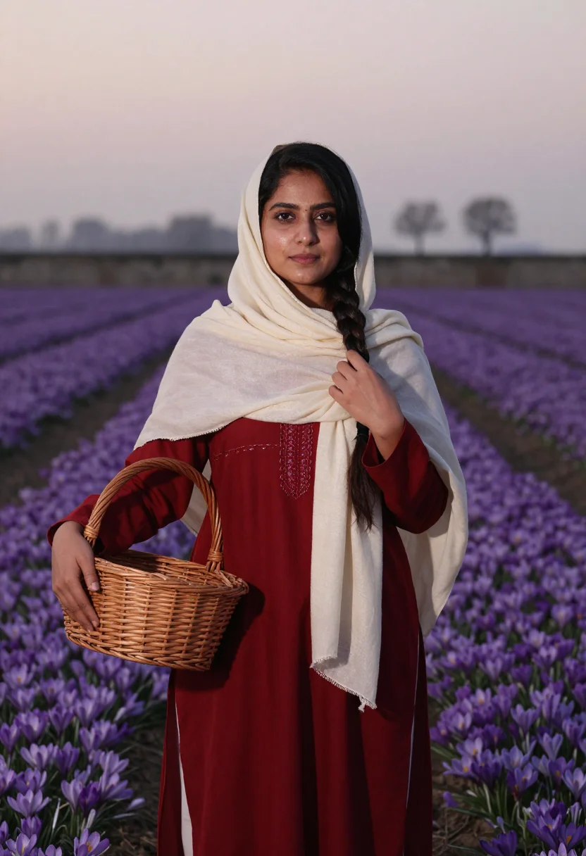 Example portrait from the AI Saffron Dawn — Free Preview, Train Once